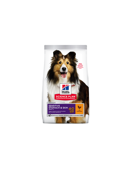 Hill's SP Canine Adult Skin and Stomach cu Pui, 2 x 2,5 Kg