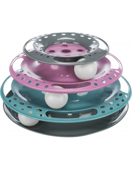 Jucarie pentru Pisica Circuit cu Turn Plastic, 25x13 cm