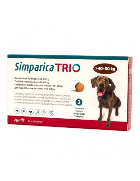Simparica Trio dog 72 mg x 1 cp, 40-60 kg
