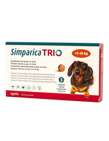 Simparica Trio dog 12 mg x 1 cp, 5-10 kg