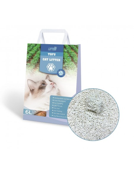 Asternut Natural Tofu Litter pentru Pisici 6 L