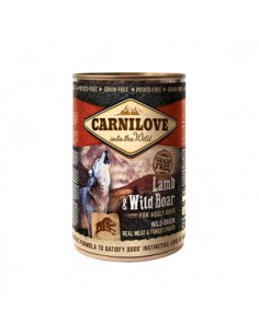 Hrana umeda pentru caini Carnilove Wild Meat, Miel & Porc...