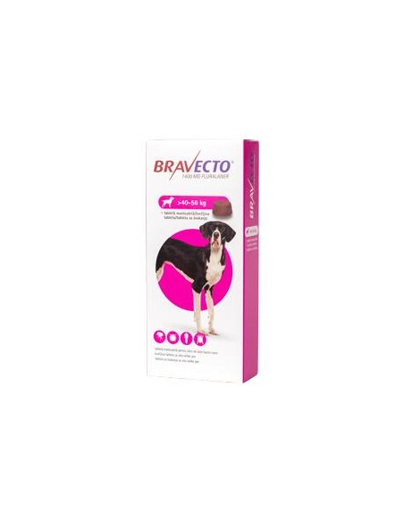 Bravecto Dog 40-56 kg, (1 tableta) 1400 mg