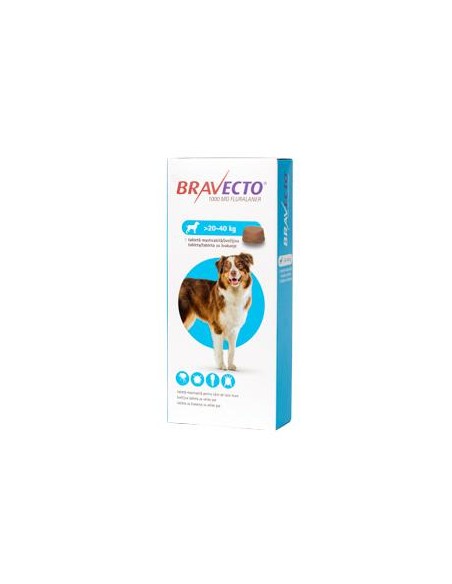 Bravecto Dog 20-40 kg, (1 tableta)1000 mg