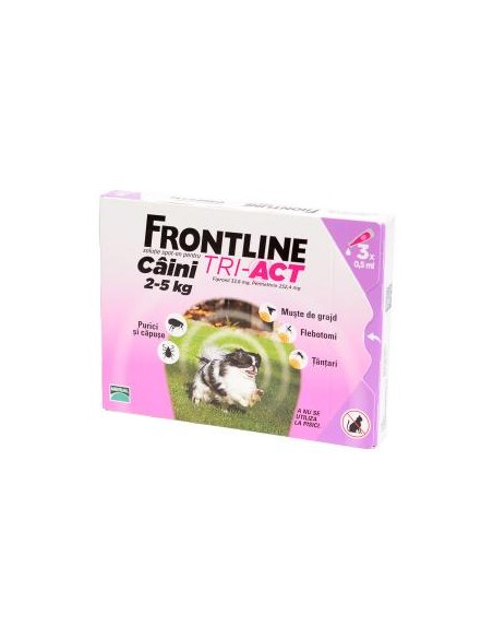 Frontline Tri Act, Caine 2-5 kg, 1 pipeta
