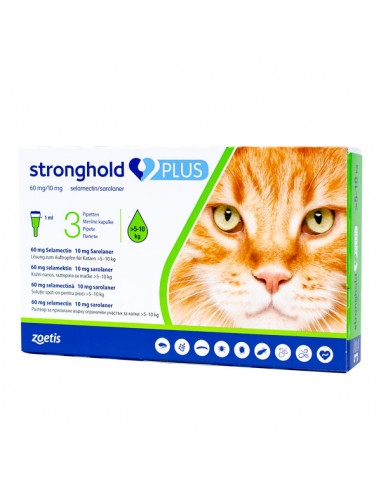 Stronghold Plus 60 mg Pentru Pisici 5-10 kg, 1...