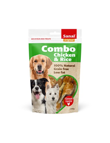 Sanal Dog Combo Chicken and Rice Doypack 5 x 80 g