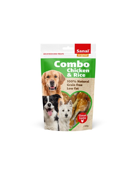Sanal Dog Combo Chicken and Rice Doypack 5 x 80 g