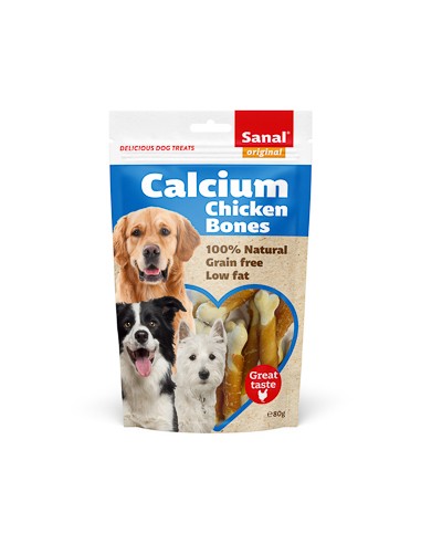 Sanal Dog Calcium Chicken Bones Doypack 5 x 80 g