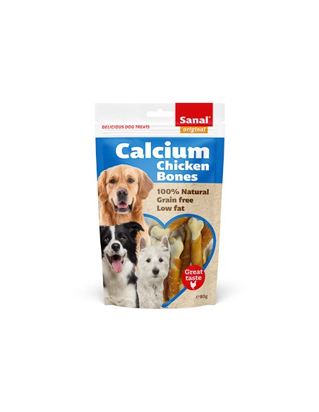 Sanal Dog Calcium Chicken Bones Doypack 5 x 80 g