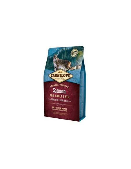 Carnilove Salmon Cats Sensitive and Long Hair 2 kg
