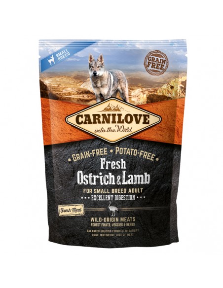 Carnilove Fresh Ostrich & Lamb for Small Breed Dogs 1.5 kg