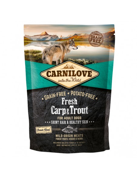 Carnilove Fresh Carp and Trout, Healthy Skin for Adult Dogs 1.5 kg