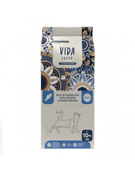 Vida Super cu Peste Oceanic Somon si Legume Pisici Adulte 10 kg