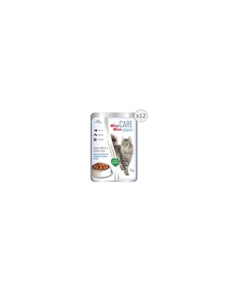 Hrana umeda pentru pisici Miau Miau Care Urinary Peste, Plic, 12x85 g