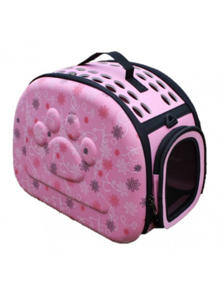 Geanta de transport pentru caine sau pisica marime L culoare Roz