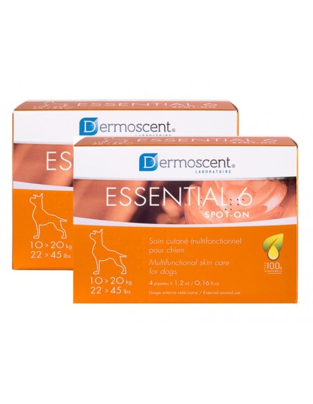 Dermoscent Essental 6 Spot-On Caine 10-20 kg, 2 x 4 pipete