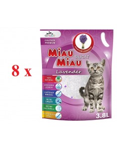 Silicat Miau Miau Lavanda, 8 x 3.8L