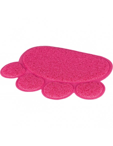 Trixie Covoras in fata litierei, PVC, forma de labuta, 40 x 30 cm, roz