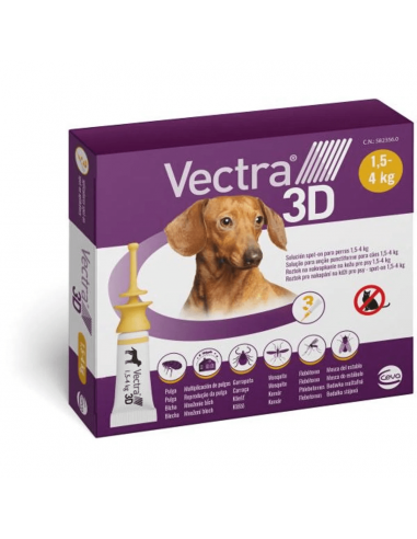 Vectra 3D Dog S, 1,5-4 kg, 1 Pipeta