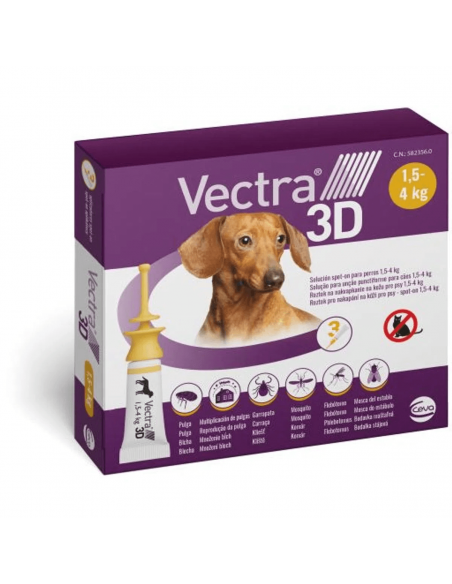 Vectra 3D Dog S, 1,5-4 kg, 1 Pipeta