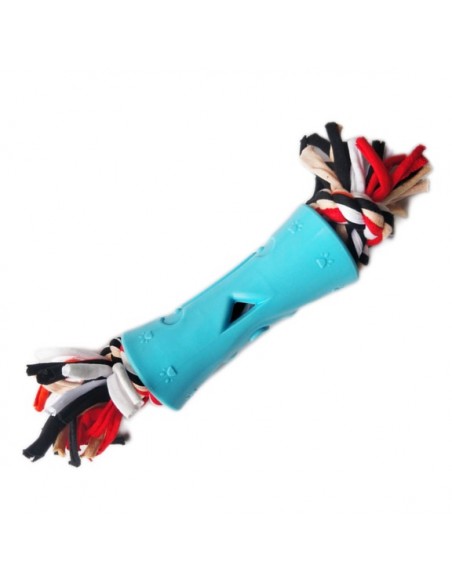 Jucarie din Cauciuc Cilindru cu Sfoara pentru Catei, 25 cm