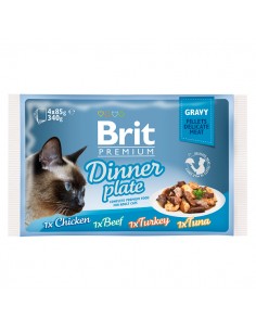 Brit Cat Multipack Delicate Dinner Plate in Gravy 4 x 85 g