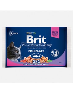 Brit Premium Cat multipack felii de peste 4 x 100 gr