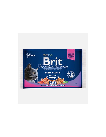 Brit Premium Cat multipack felii de peste 4 x 100 gr