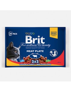 Brit Premium Cat multipack felii de carne 4 x 100 gr