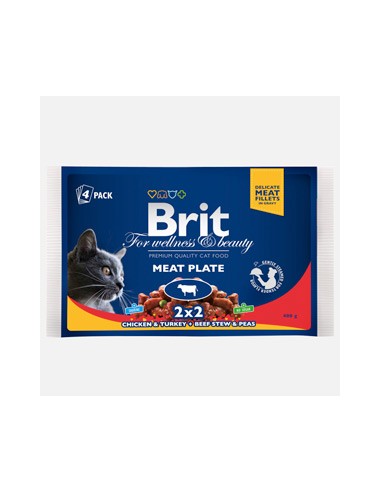 Brit Premium Cat multipack felii de carne 4 x...