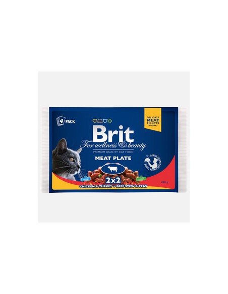 Brit Premium Cat multipack felii de carne 4 x 100 gr