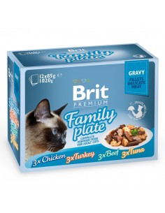 Brit Cat Multipack Delicate Family Plate in Gravy 12 x 85 g