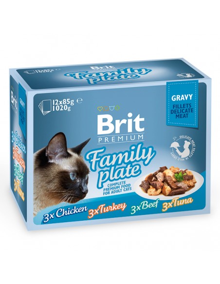 Brit Cat Multipack Delicate Family Plate in Gravy 12 x 85 g