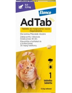 AdTab 12 mg pisici impotriva purecilor si a capuselor...