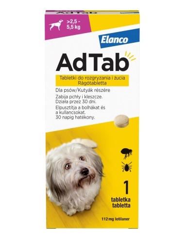 AdTab 112 mg caini impotriva purecilor si a...