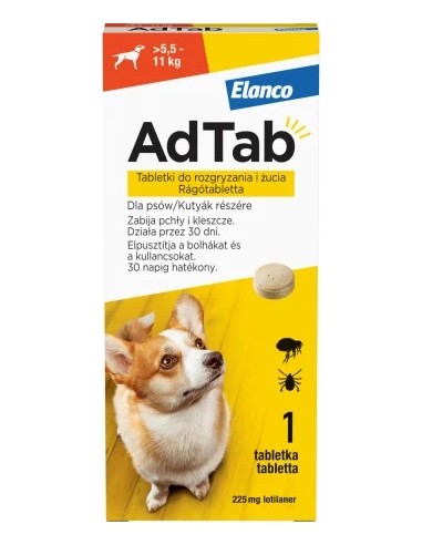 AdTab 225 mg caini impotriva purecilor si a...