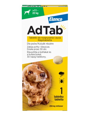 AdTab 450 mg caini impotriva purecilor si a...