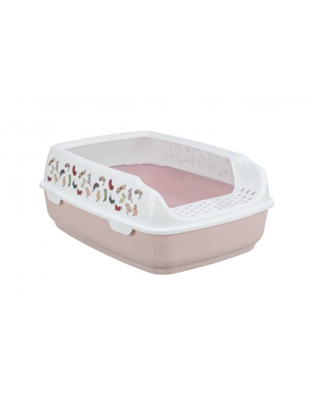 Litiera Delio cu Rama, 38x20x50 cm, Lila/ Alb