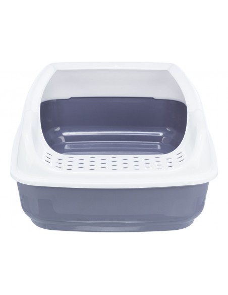 Litiera Pentru Pisici, Delio Cu Rama, 38 x 20 x 50 cm, Gri/ Alb