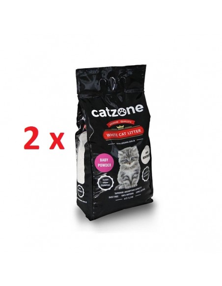 Catzone Clumping Nisip Super Premium Baby Powder 2 x 6L/5kg