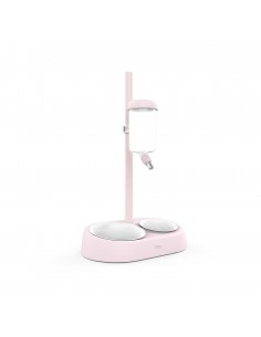 Castron Dublu Hrana si Apa Fida Fountain Pink