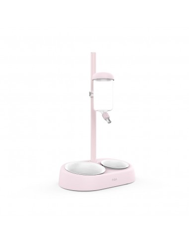 Castron Dublu Hrana si Apa Fida Fountain Pink