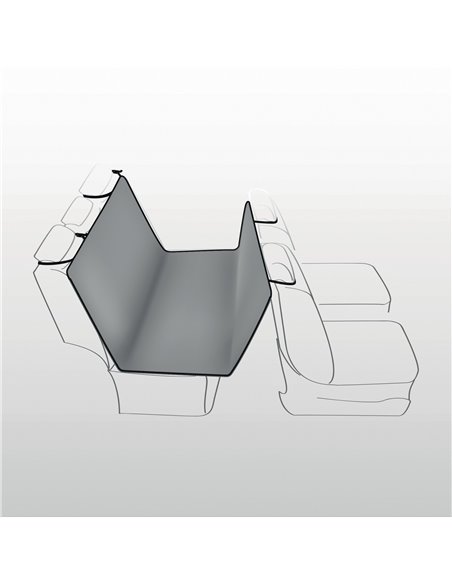 Husa Protectie Bancheta Auto, 1.45x1.60 m, Gri/Negru, 1313