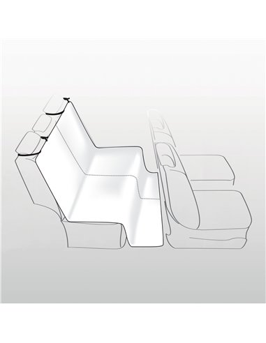 Husa Protectie Bancheta Auto, Cu Parti Laterale, 1.50x1.35 m, Negru, 1348