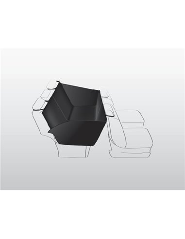 Husa Protectie Bancheta Auto, Cu Parti Laterale, 1.50x1.35 m, Negru, 1348
