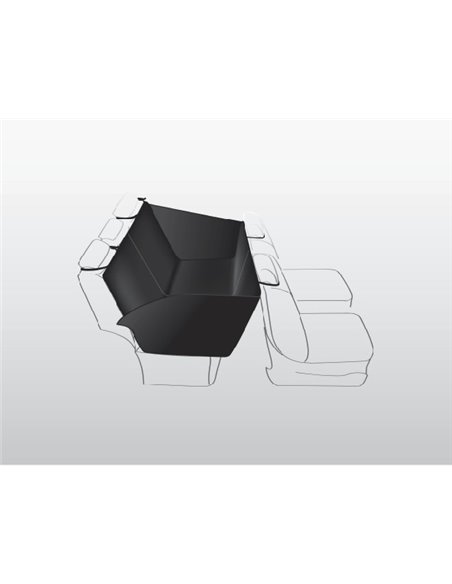 Husa Protectie Bancheta Auto, Cu Parti Laterale, 1.50x1.35 m, Negru, 1348