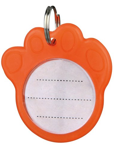 Adresier Pentru Zgarda, Plastic, Fosforescent, 3.5 cm, Portocaliu, 2277