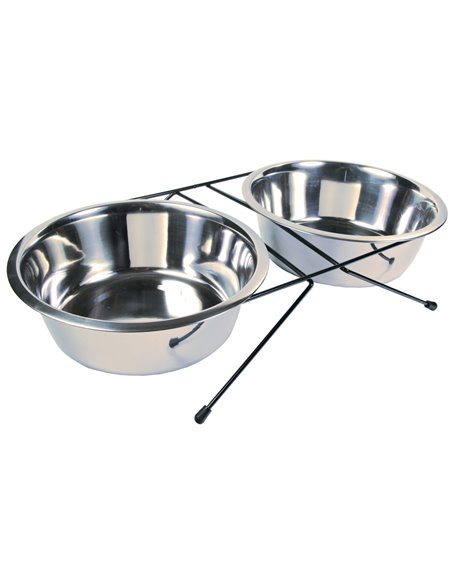 Set 2 Castroane Inox Cu Suport Metalic, 2x2.8 l/ 24 cm/52x11x30 cm, 24834
