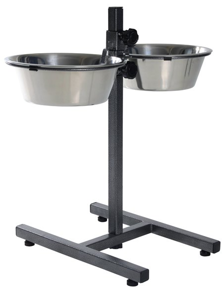 Stativ Reglabil Cu 2 Castroane Inox, 2x2.8 l/24 cm, 24922